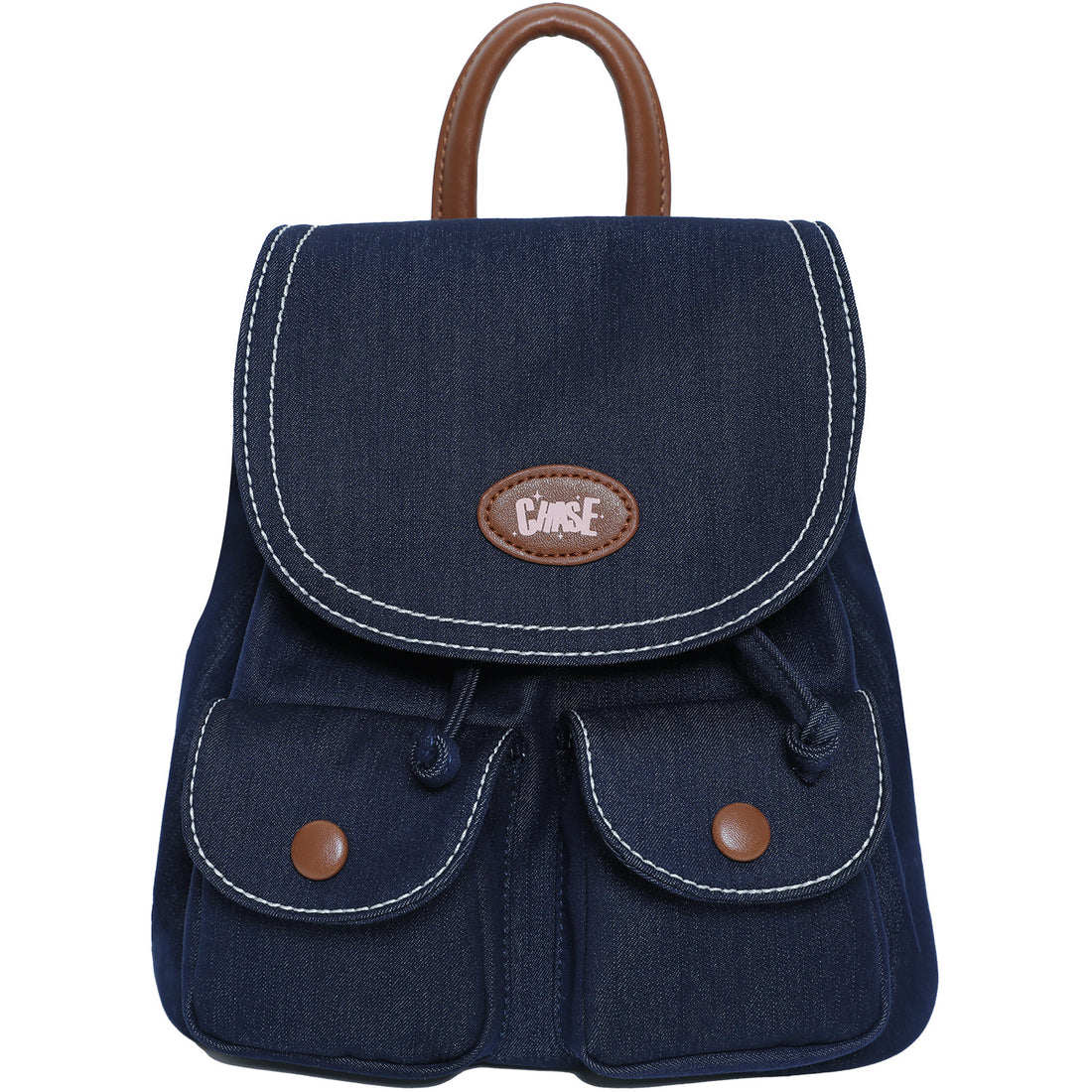 Cute Solid Color Denim Mini Backpack DP25E930