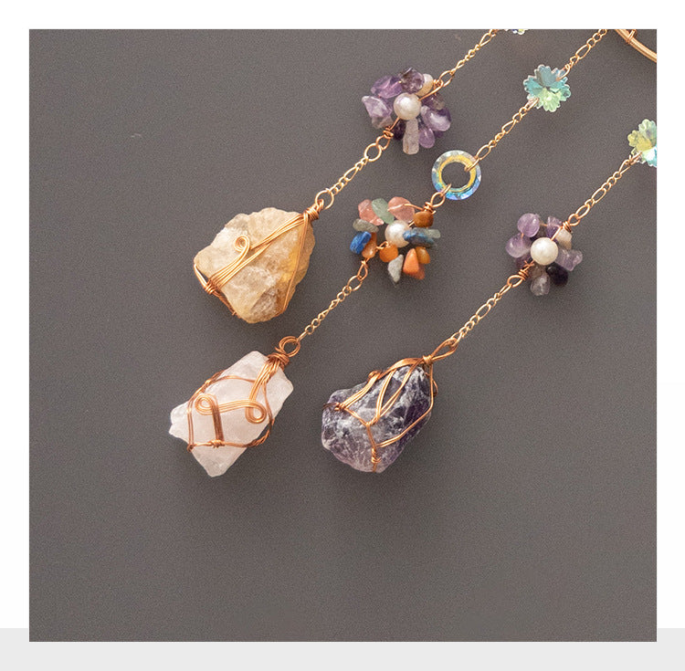 Colorful Stones Moon Dream Catcher Suncatcher MK2CZAS6H7HLS84