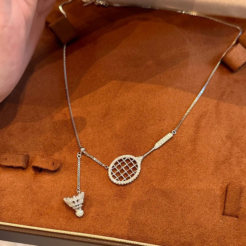 Badminton Racket Pendant Necklace - DippedShop Wholesale - #6659