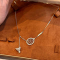 Trendy Badminton Racket Pendant Choker Necklace 6W6JNC390L