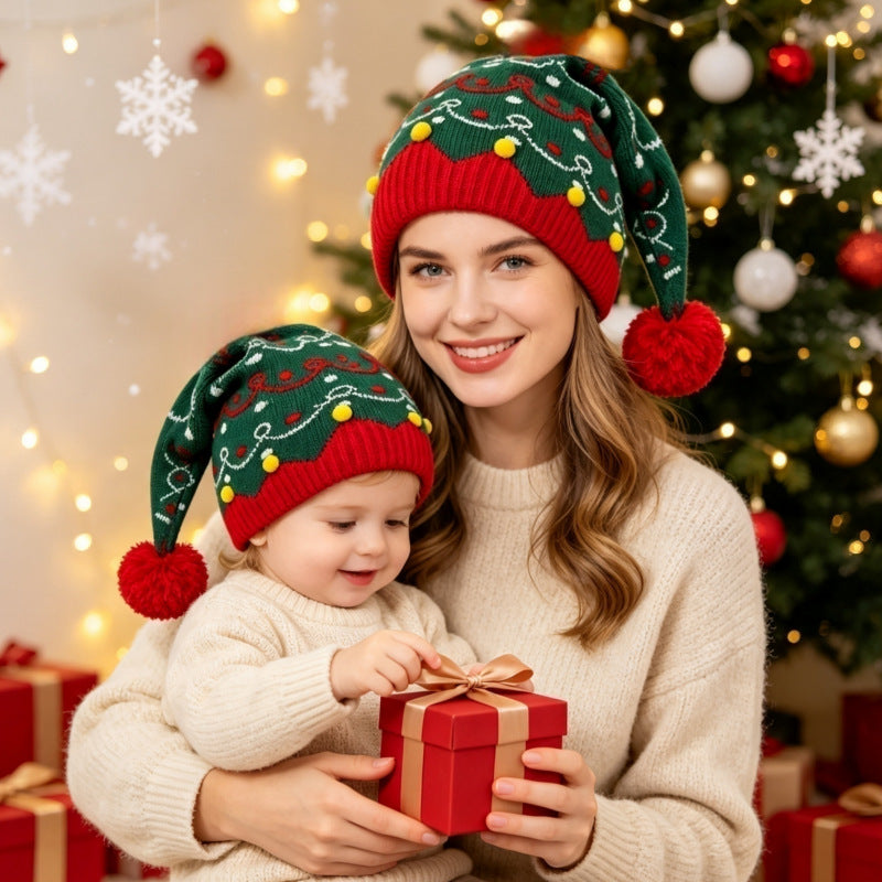 Cute Christmas Knitted Beanies Hat with Pompom 6W6HAT828