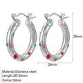 Rhinestone Pearl Hoop Earrings - DippedShop Wholesale - #1523