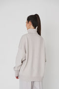 High Collar Loose Sweater - DippedShop Wholesale - #1555