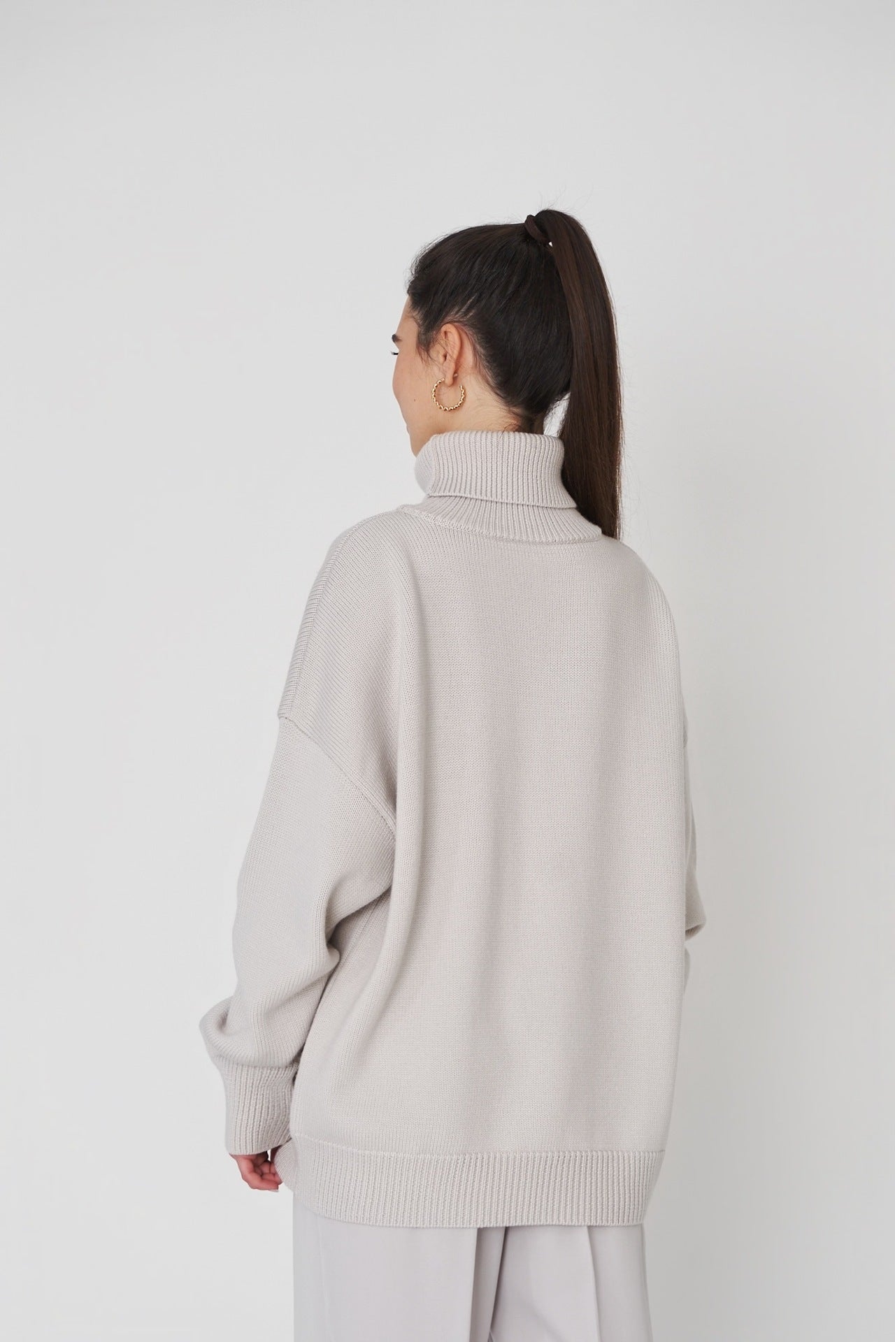 High Collar Loose Sweater - DippedShop Wholesale - #1555
