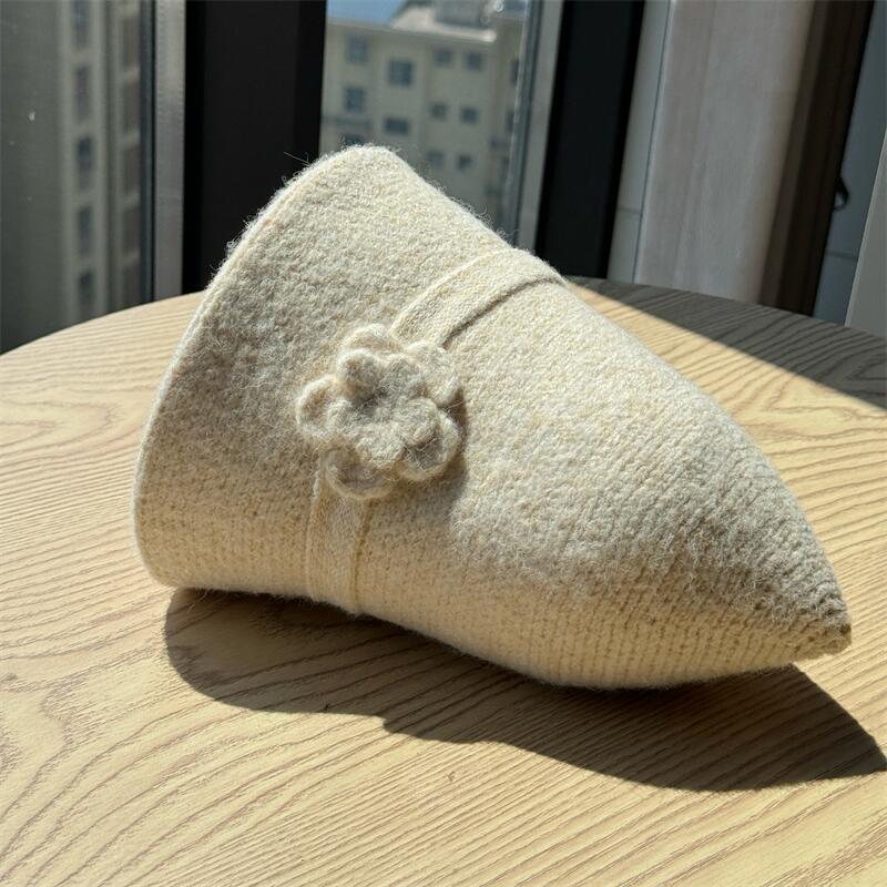 Flower Knit Bucket Hat - DippedShop Wholesale - #0979