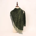 Vintage Leopard Print Fringe Scarf - DippedShop Wholesale - #1283