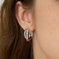 Elegant Double Layer Snake-bone Hoop Earrings 6W6JER583