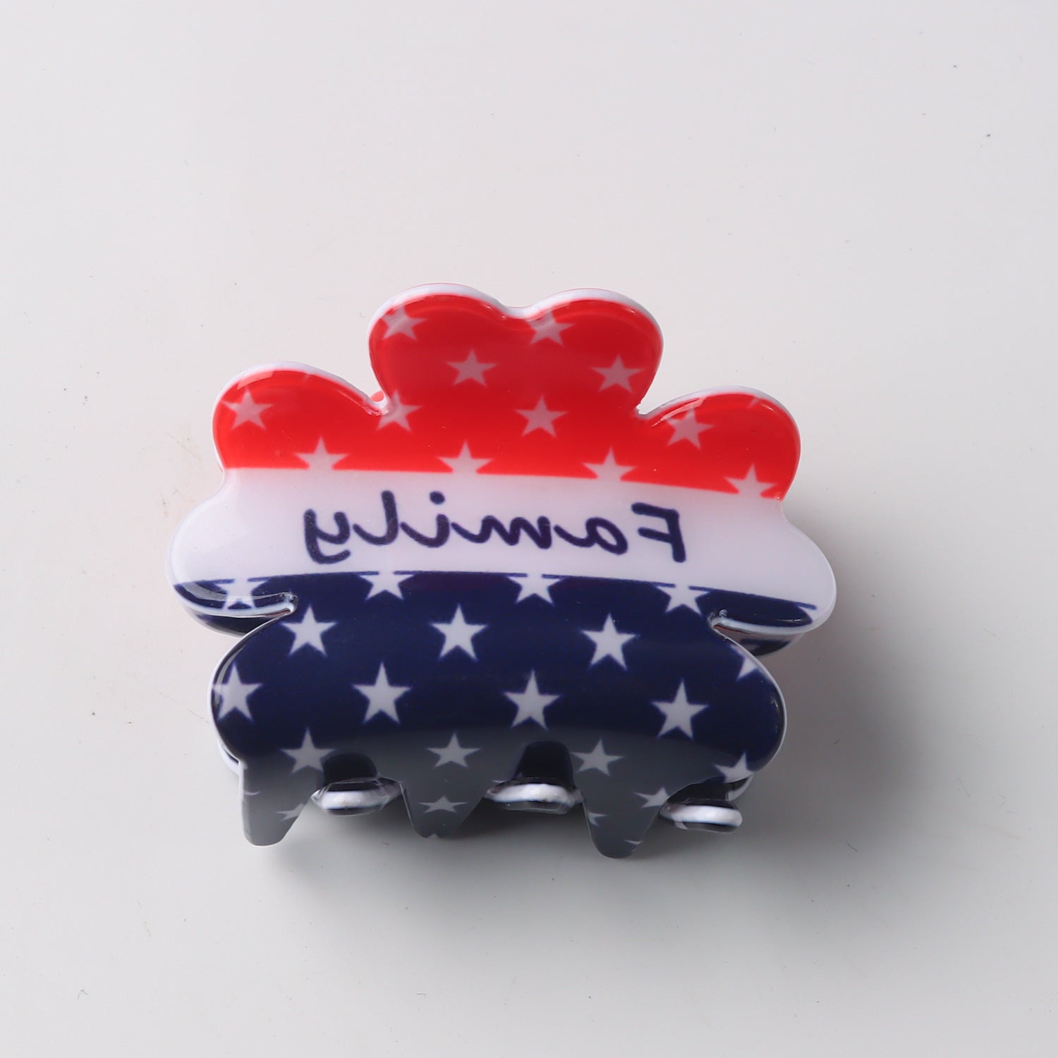 USA Flag Footprint Shape Nonslip Hair Clips 8AS6HCP66T