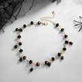 Dark Gothic Crystal Teardrop Fringe Choker P6W6JNC886