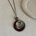 Boho Style Handmade Geometric Beaded Necklace 6W6JNC383L