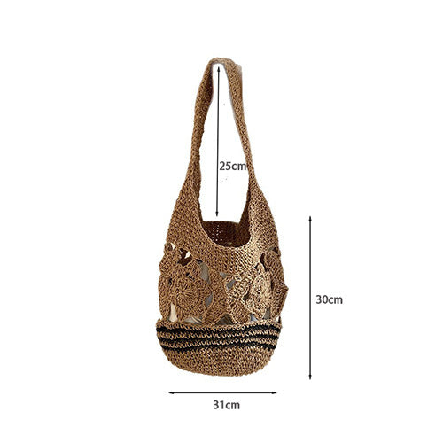 Vintage Straw Crochet Bag - DippedShop Wholesale - #0547