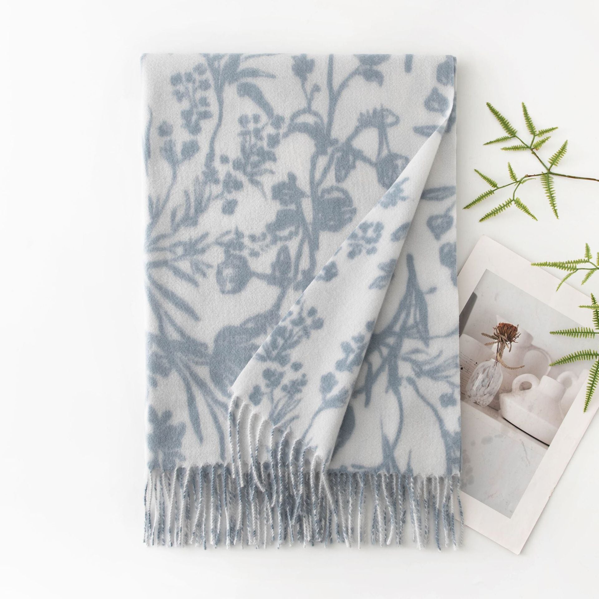 Stylish Floral Print Winter Scarf 6W6NSW307