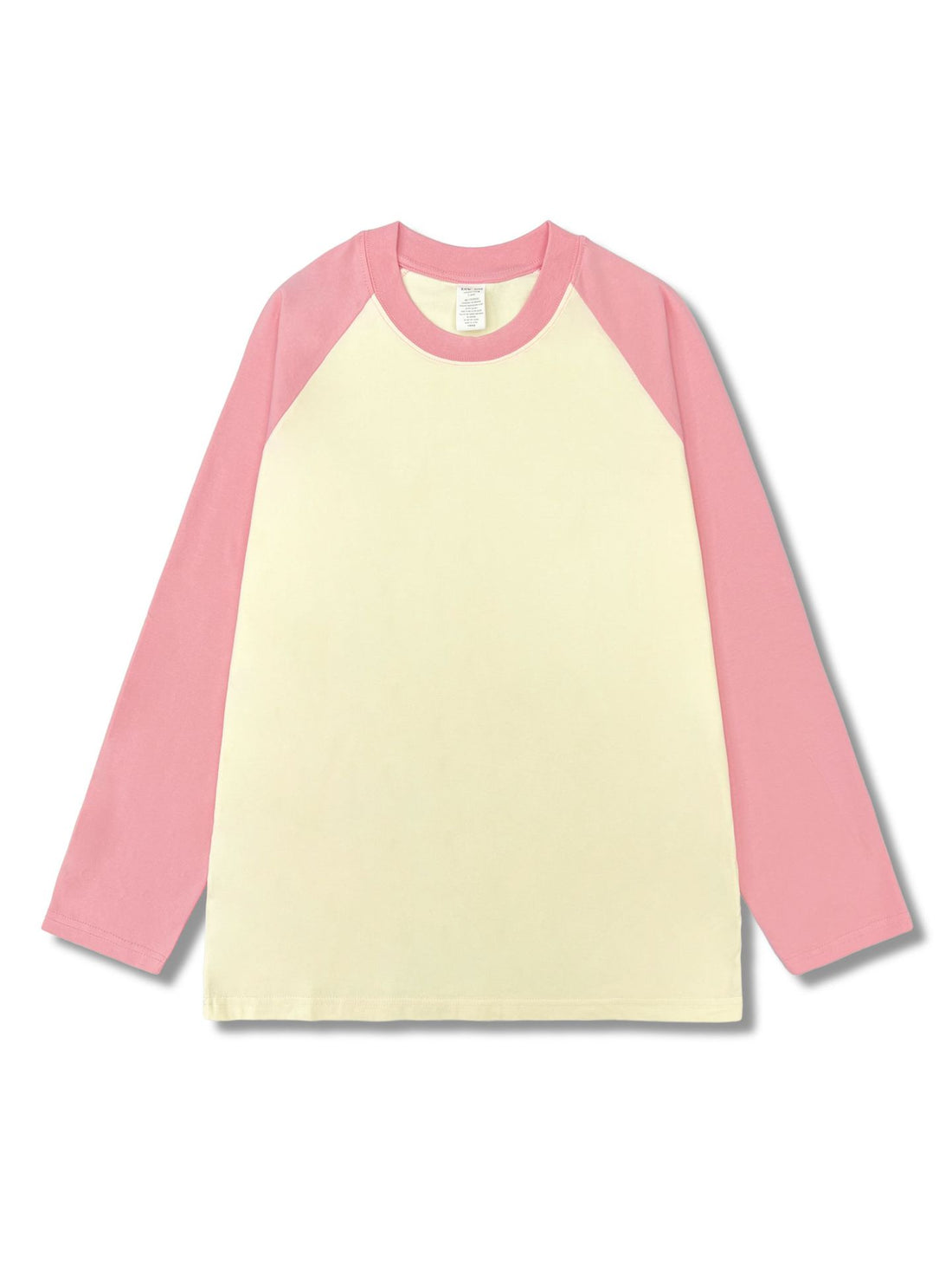 Minimalist Color Block Crew Neck Long Sleeve Top DP25E422