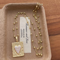 Gold Plated Heart Pendant Necklace - DippedShop Wholesale - #3971