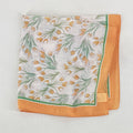 Sweet Color Block Floral Print Silk Scarf 6W6NSI182
