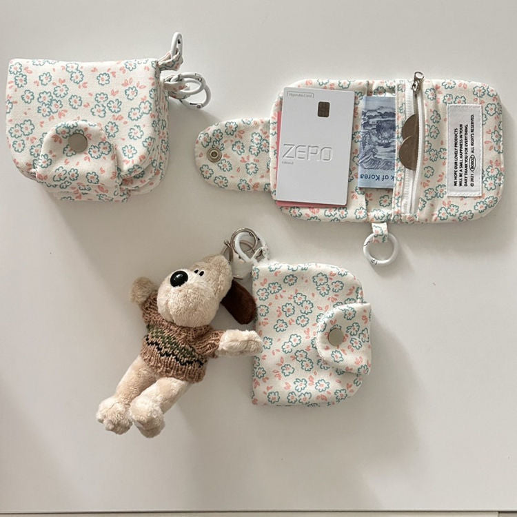 Cute Floral Print Card Case Wa - DippedShop Wholesale - #3107