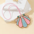Rhinestone Beaded Shell Keychain - DippedShop Wholesale - #7203