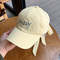 Striped Bowknot Baseball Cap - DippedShop Wholesale - #5411