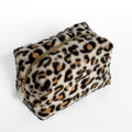 Vintage Plush Leopard Portable Cosmetic Bag 6S5CO108