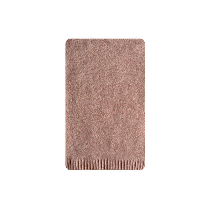 Winter Knit Solid Color Wool Blend Warm Scarf DP25G570