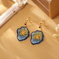 Retro Flower Enamel Dangle Earrings - DippedShop Wholesale - #1123