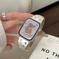 Star‑Burst Shiny Rhinestones Metal Watch Band 6W6JWA105