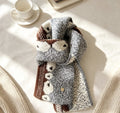 Cute Color Contrast Wool Blend Knit Scarf 6W6NSC129