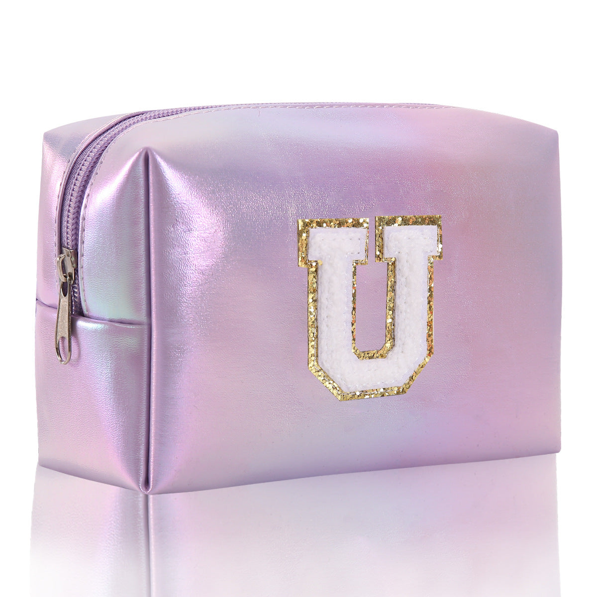 Simple Initial Letter Embroidered Portable Makeup Bag 6S10BOB1037