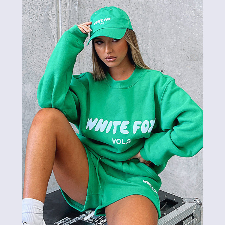 Letter Print Sweatshirt Set - DippedShop Wholesale - #6787