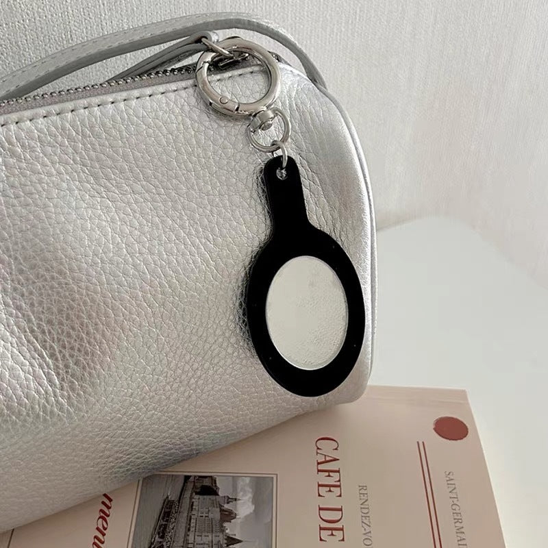 Cute Acetate Tortoise Leopard Mini Mirror Keychain 6W10BBC865