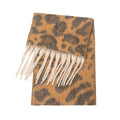 Fringed Leopard Print Scarf - DippedShop Wholesale - #1219