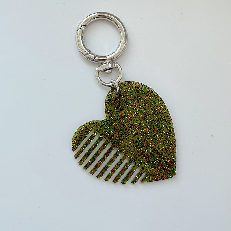 Stylish Love Heart Shape Glitter Hair Combs MK2BLM6C5CB71
