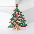 Sparkling Rhinestone Christmas Tree Brooch Pin 6W6JPB59