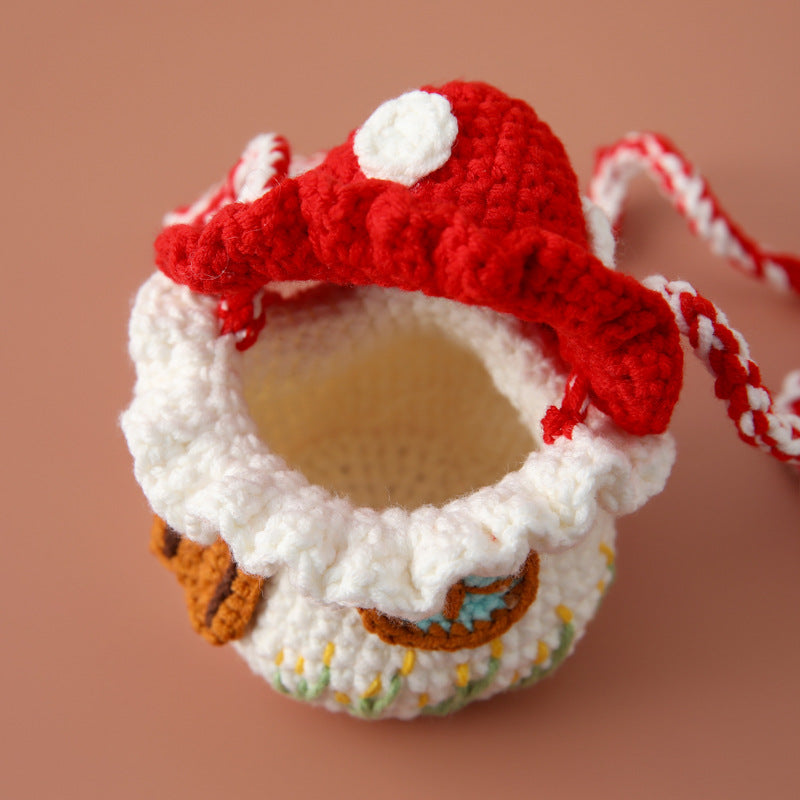 Crochet Mushroom Crossbody Bag - DippedShop Wholesale - #9763