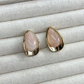 Vintage Resin Teardrop Drop Stud Earrings 6W6JER616