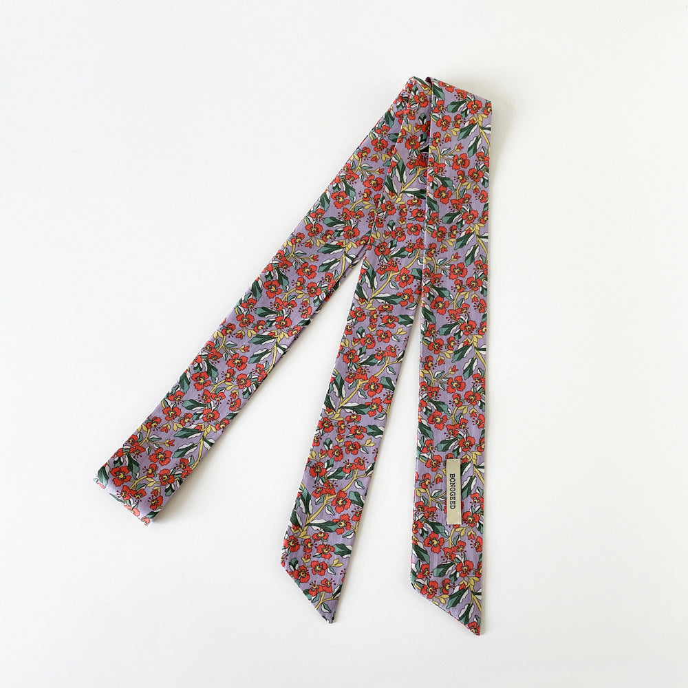 Simple Polka Dots Color Block Thin Long Scarf MK2BLW6W6NSI80