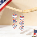 Stylish USA Flag Bowknot Pendant Hook Earring 8ZA6JER184L