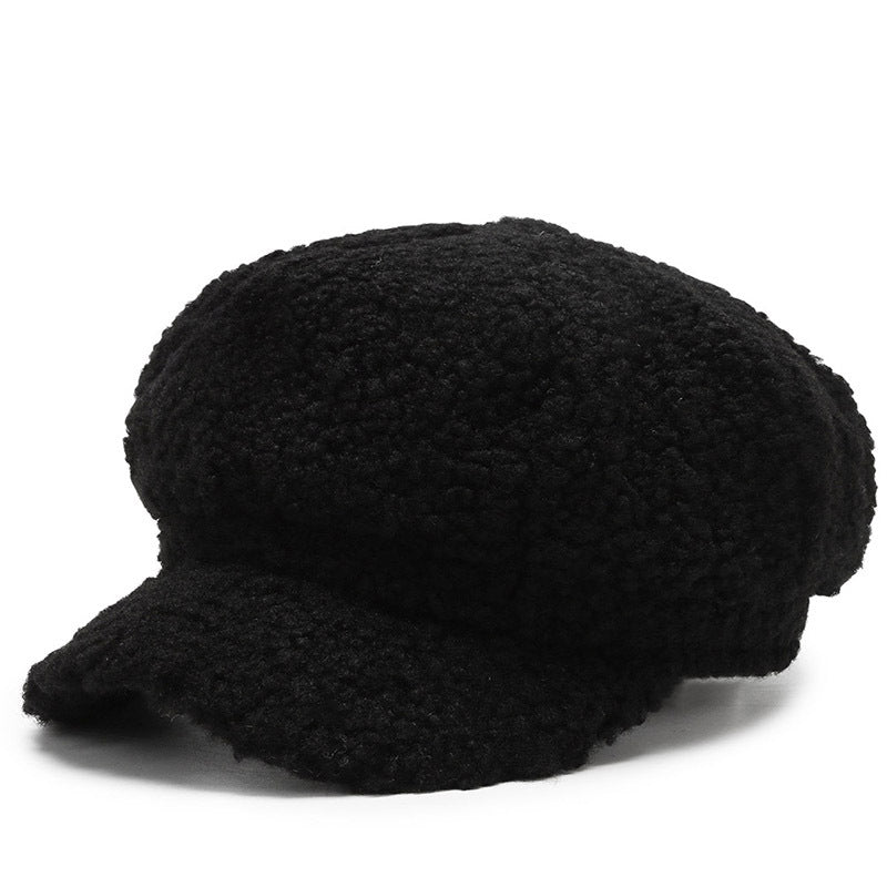Vintage Faux Lamb Plush Warm Baseball Cap 6W6HAT924