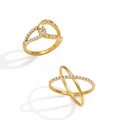 Geometric Cubic Zirconia Ring - DippedShop Wholesale - #1571