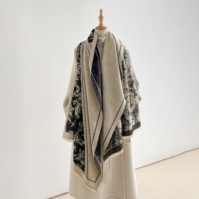 Reversible Animal Print Shawl Scarf - DippedShop Wholesale - #2307
