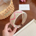 Bohemian Woven Colorblock Hairband - DippedShop Wholesale - #6355