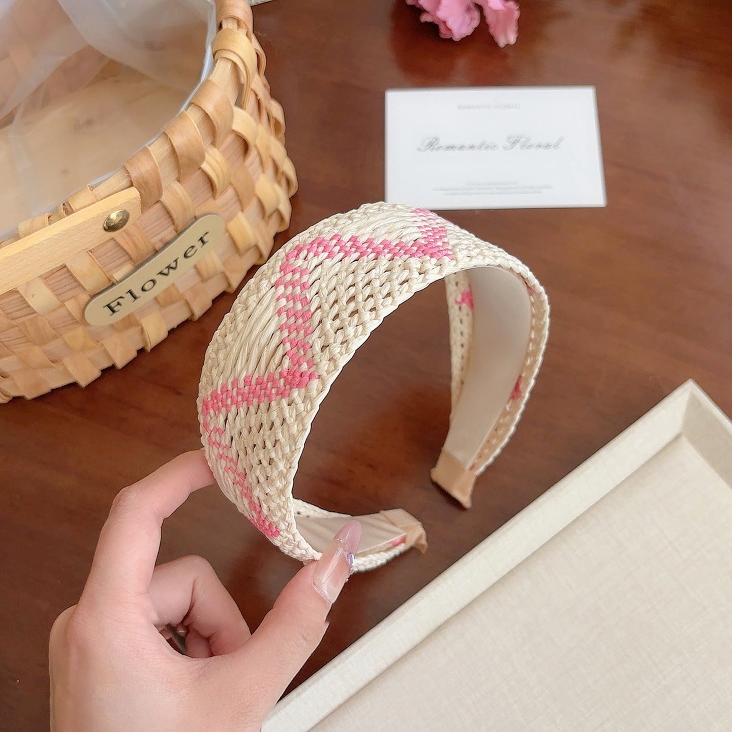 Bohemian Woven Colorblock Hairband - DippedShop Wholesale - #6355