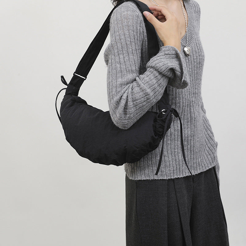 Fashion Ruched Large Capacity Crescent Bag 6W10BBG1807