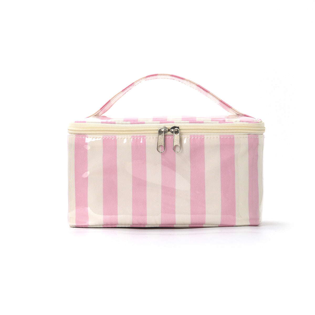 Color Block Striped Large Capacity Makeup Bag MK2BW6S10BOB62