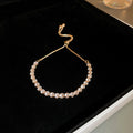 Elegant Geometric Emerald Rhinestone Pendant Bracelet 6W6JBR721