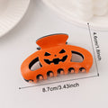 Cute Halloween Color Block Pumpkin Hair Claw 6W6HCP1311