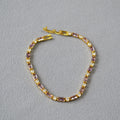 Fashion Color Contrast Cubic Zirconia Tennis Bracelet 6W6JBR471