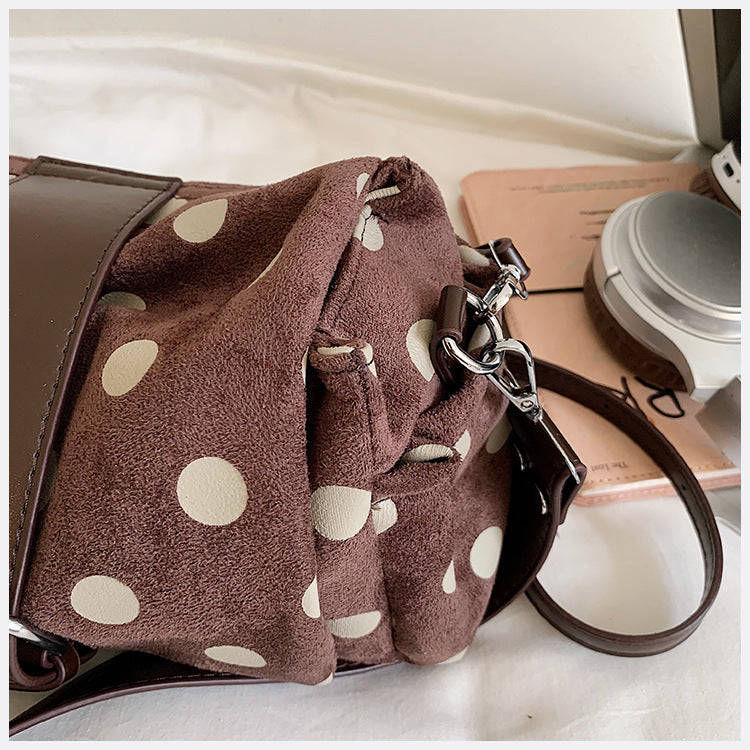 Stylish Polka Dot Canvas Shoulder Bag 6W10BBG1853