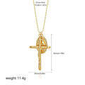 Minimalist Gold Plated Cross Pendant Necklace 6W6JNC399L