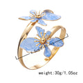 Vinatge Enamel Floral Gold Pla - DippedShop Wholesale - #3027